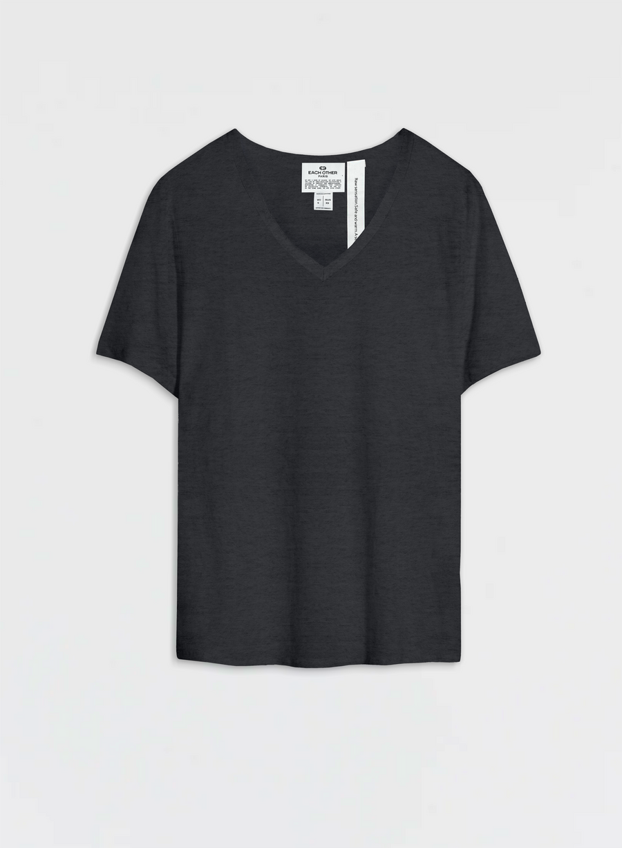 Linen V-Neck T-Shirt