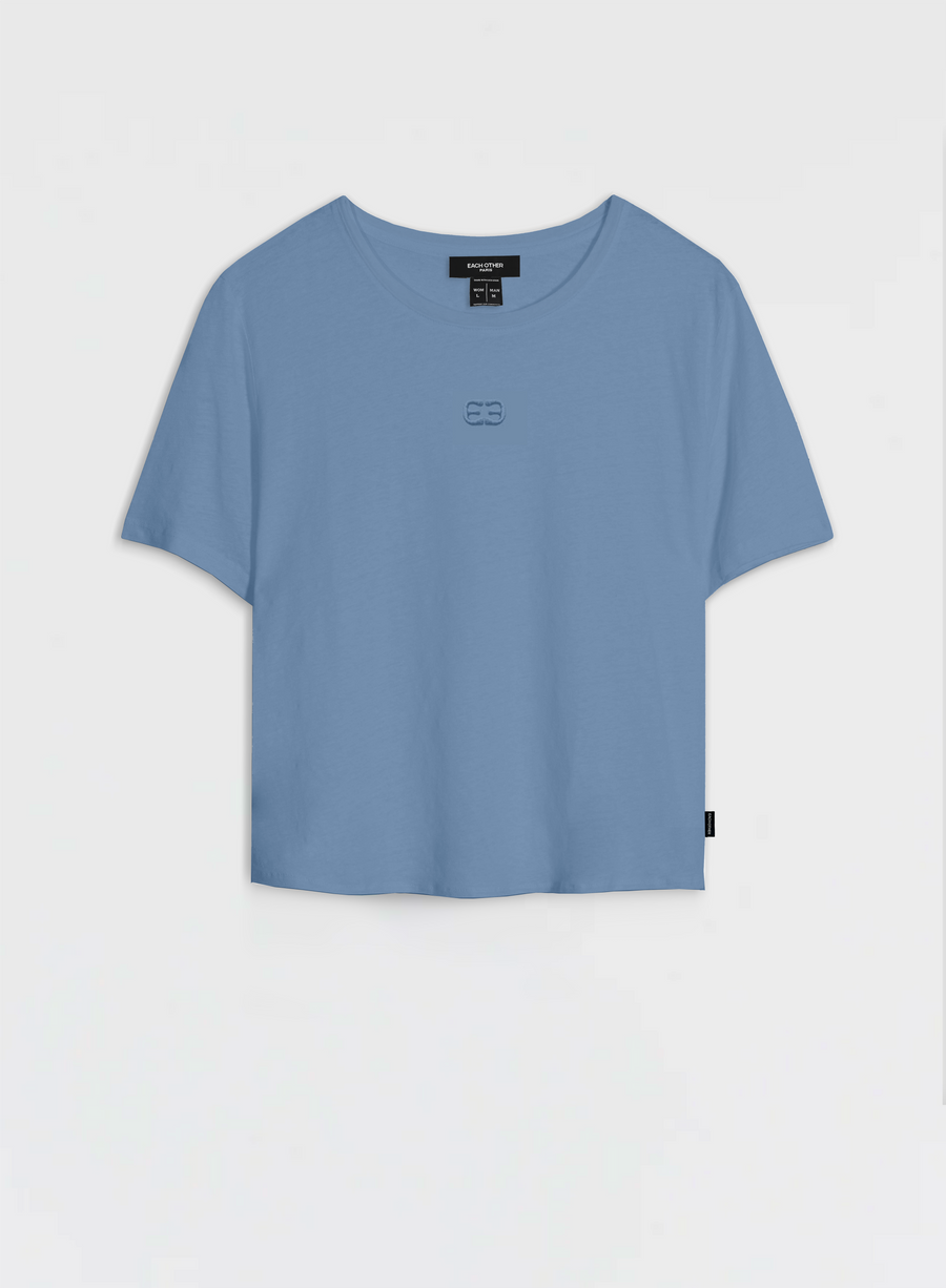 Boxy T-Shirt with Tone-on-Tone Logo