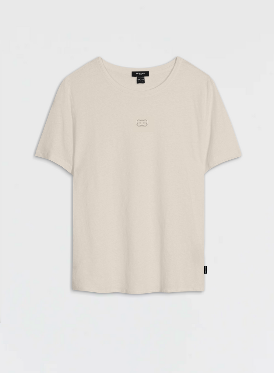 Regular Fit T-Shirt with Tone-on-Tone Logo