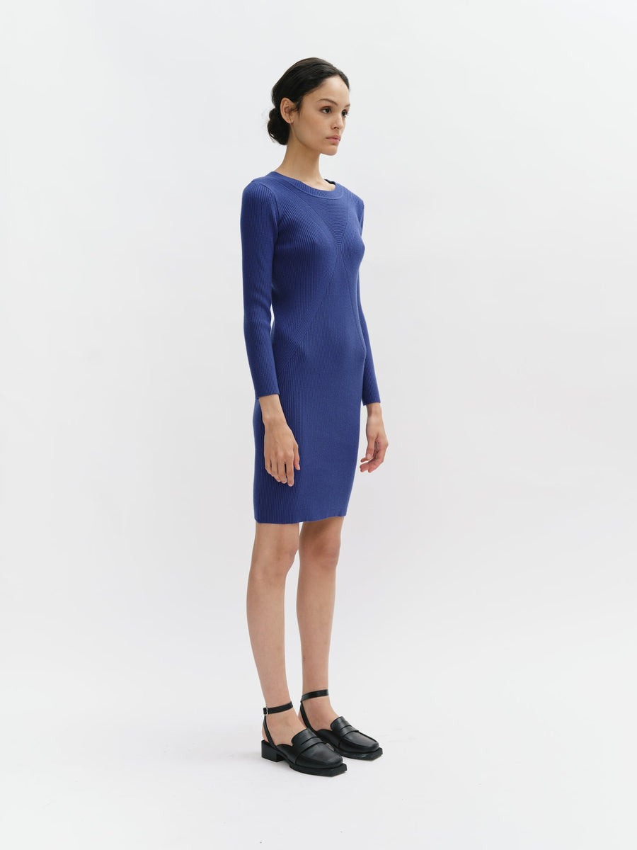 Midi Knit Dress with long sleeves