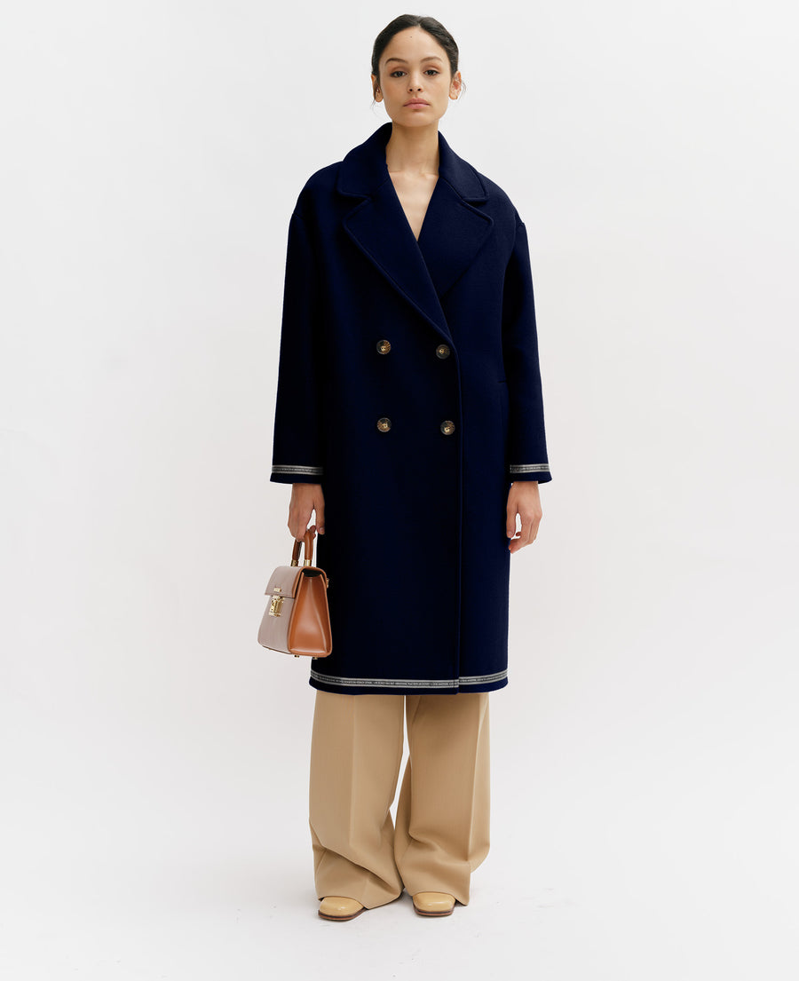 Double Breasted Long Wool Coat