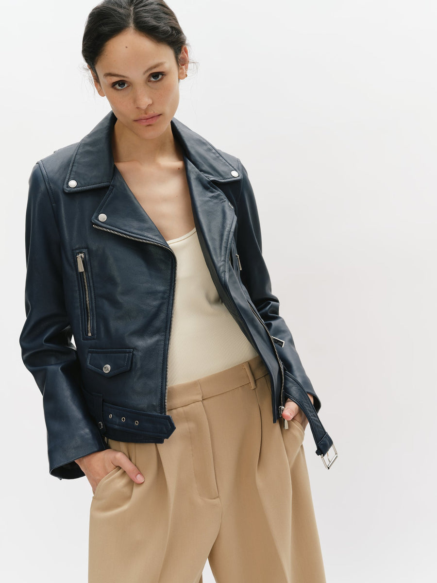 Classic Leather Biker Jacket
