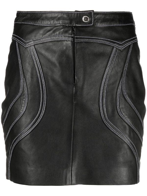 leather mini skirt