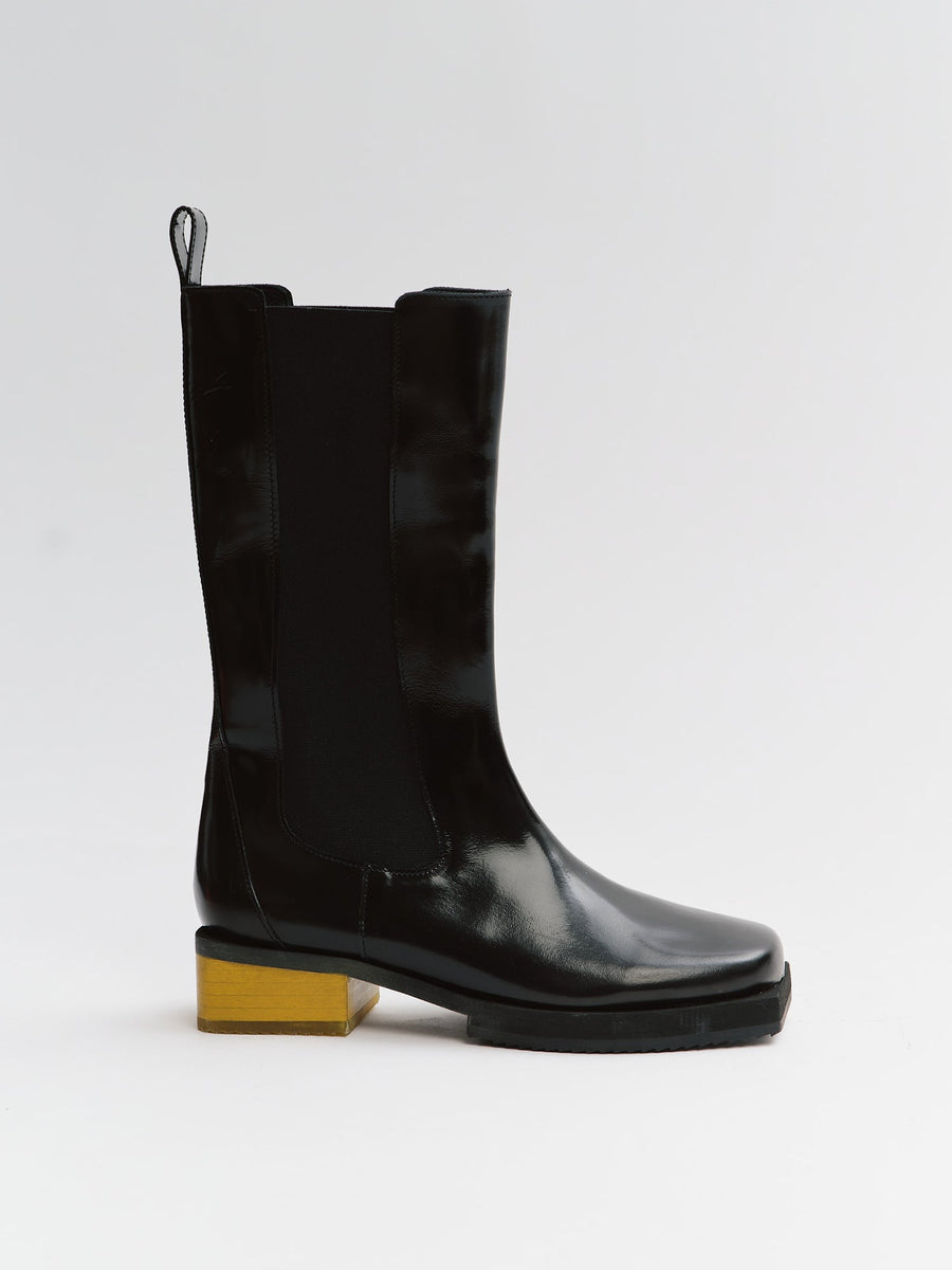 Polido Knee High Chelsea Leather Boot