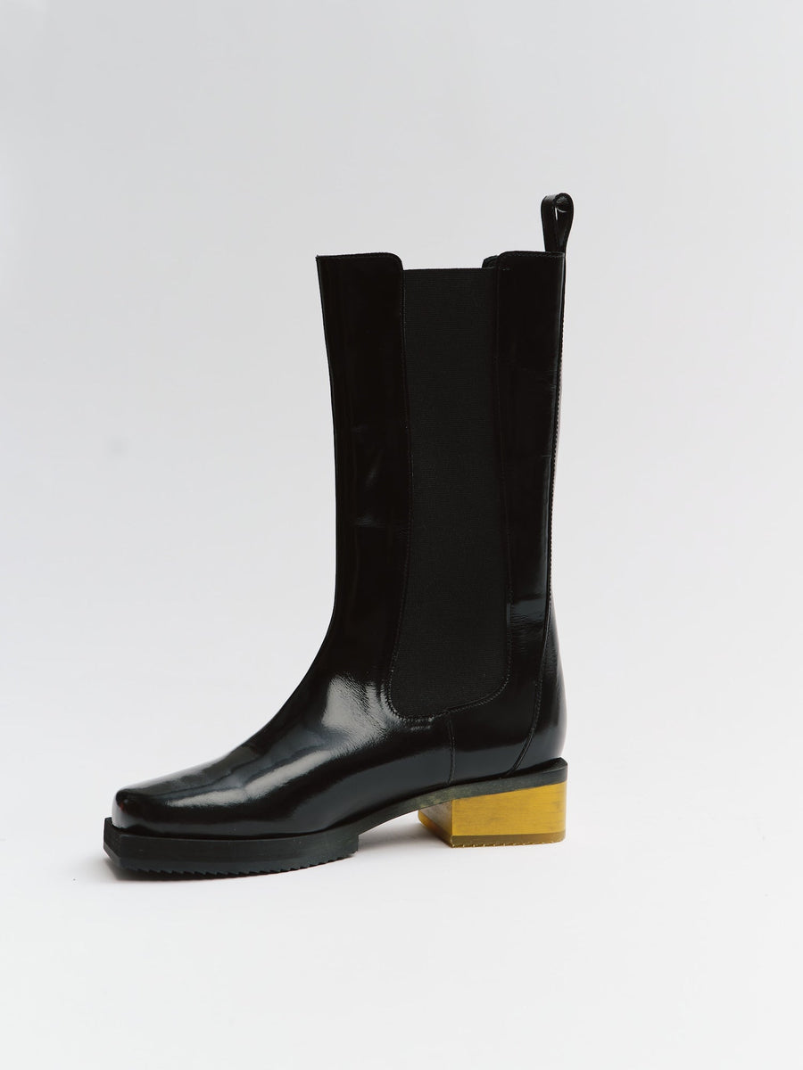 Polido Knee High Chelsea Leather Boot