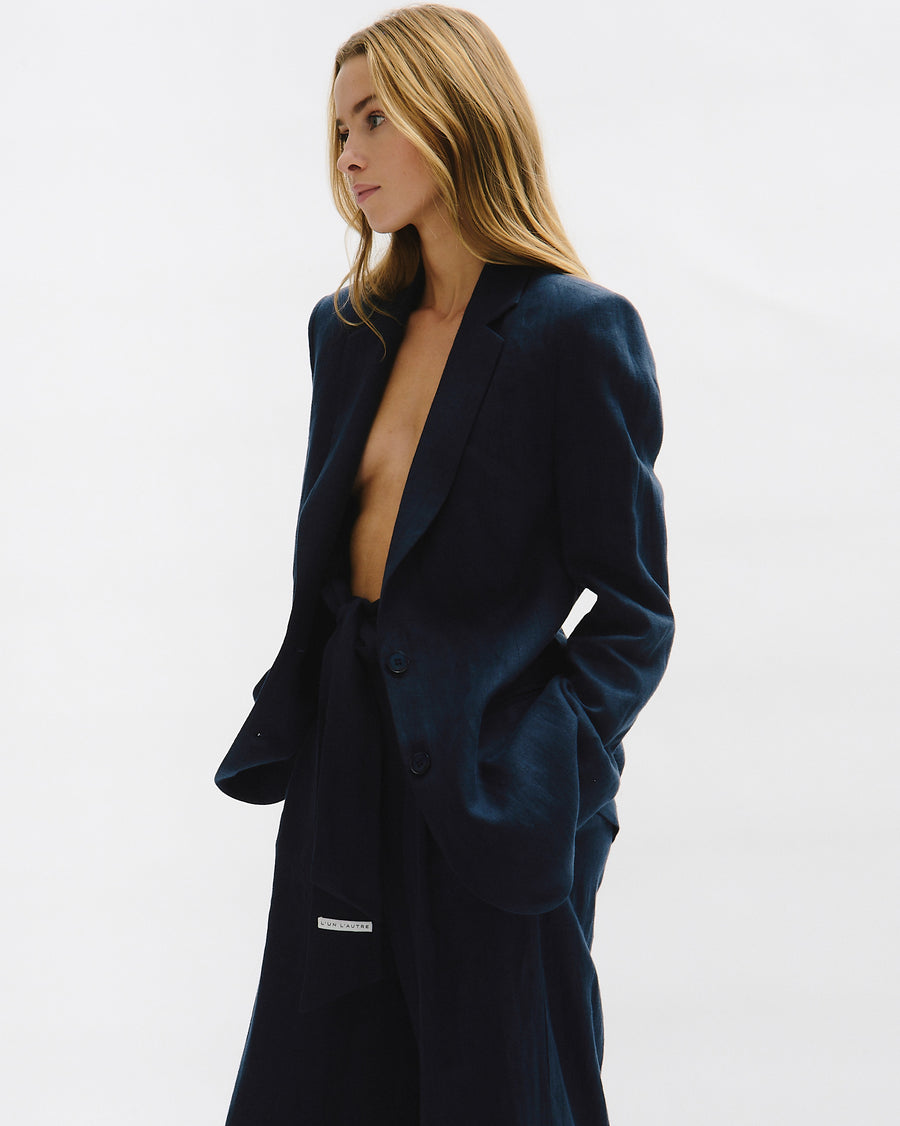 Oversize Linen Tailored Jacket