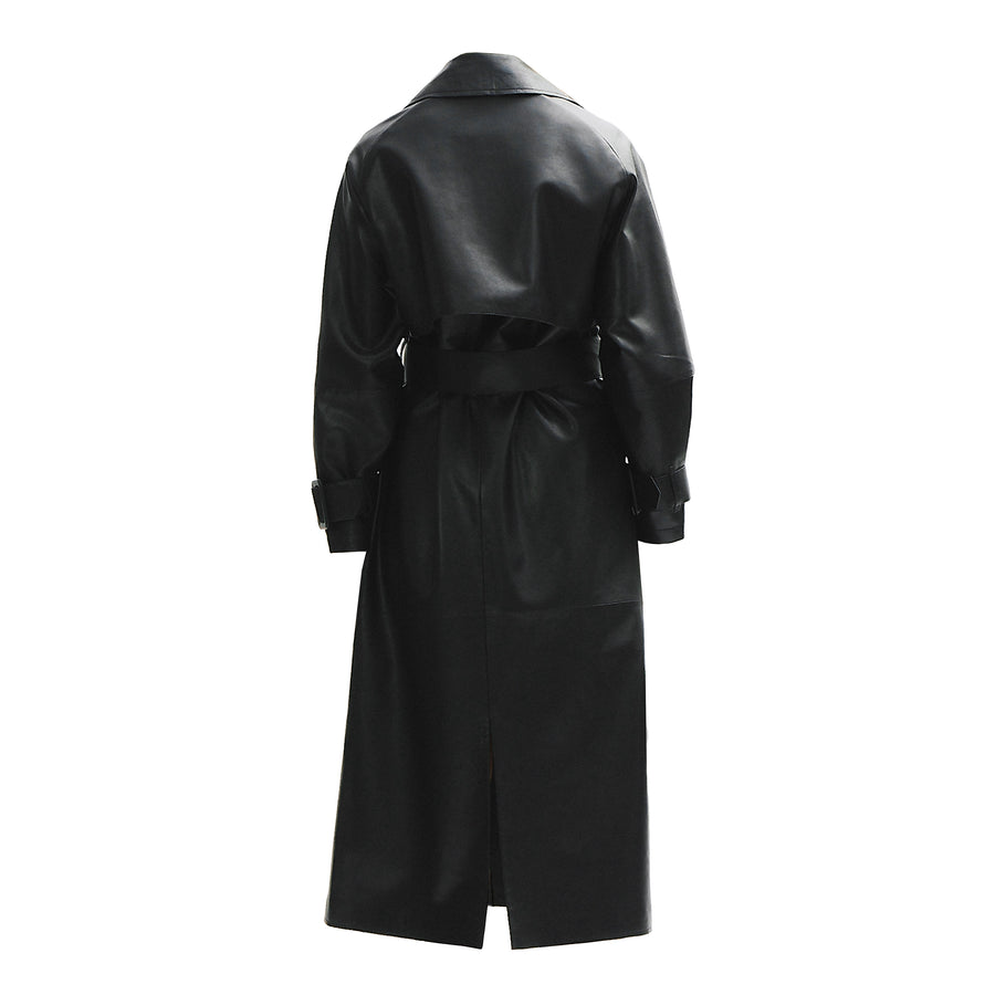 Each Other x Elizabeth Sulcer Long Oversize Vegan Leather Trench Coat