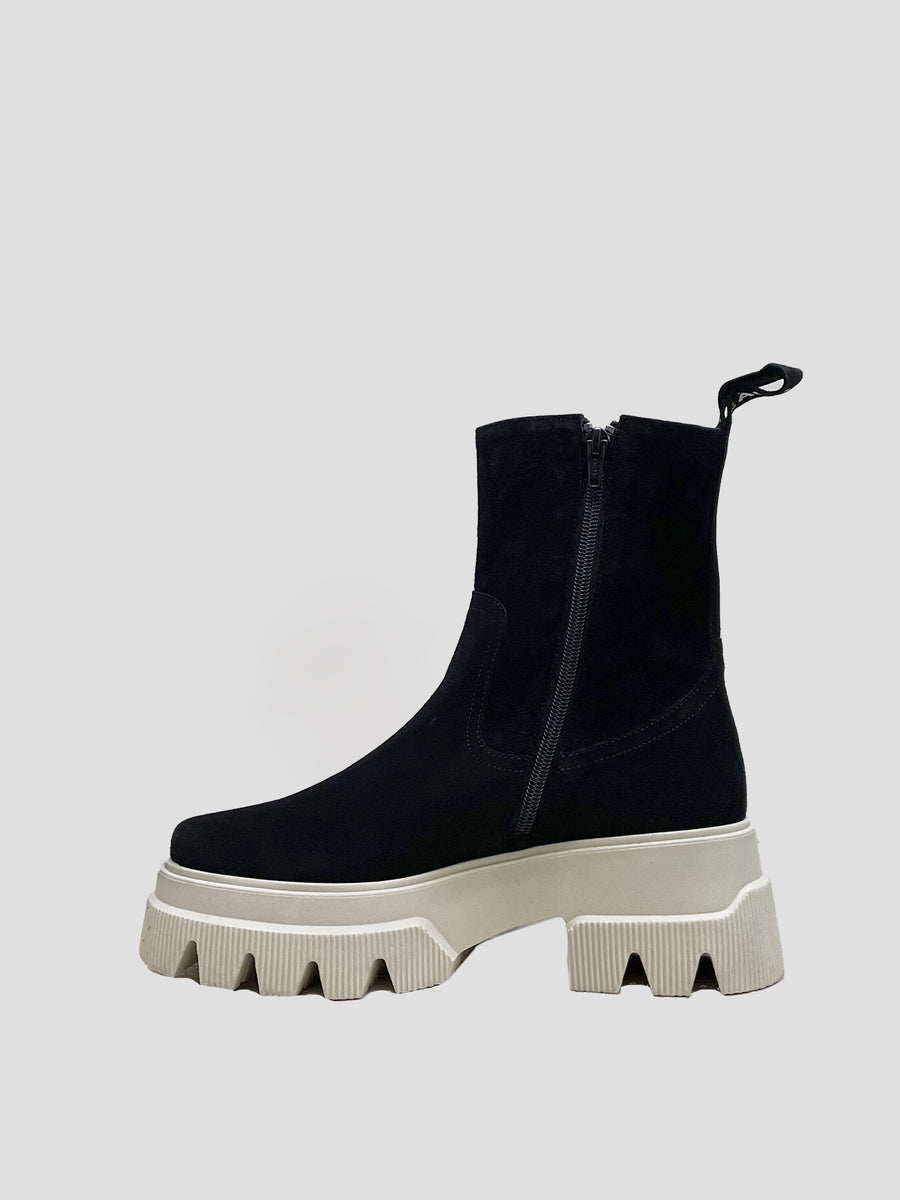 Dollaro Platform Chunky Black Suede Boots
